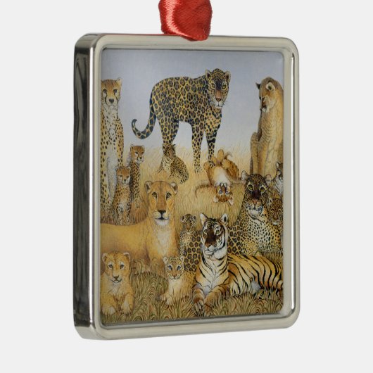 De grote katten metalen ornament (Rechts)