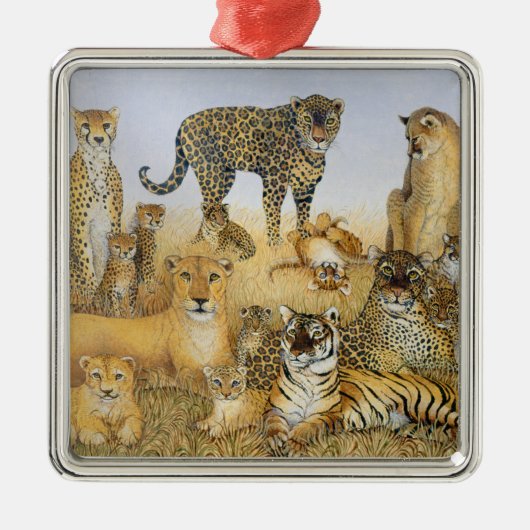 De grote katten metalen ornament (Voorkant)