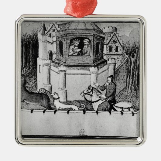 De Grote Khan in Peking Metalen Ornament (Voorkant)