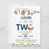 De grote kleine visser verjaardag uitnodiging (Voorkant)