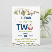 De grote kleine visser verjaardag uitnodiging (Staand voorkant)