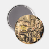 De grote klok, Rouen, Frankrijk  Photochrom Magneet (Voorkant / Achterkant)