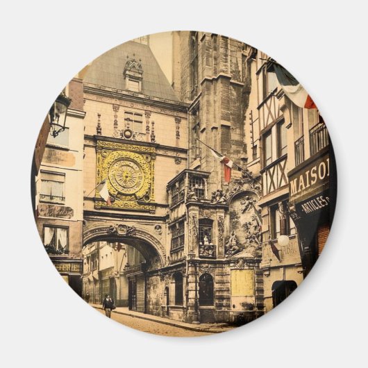 De grote klok, Rouen, Frankrijk  Photochrom Magneet (Voorkant)