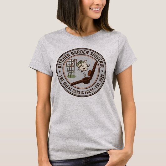 De Grote Knoflookpers Keukentuin Souvenir T-shirt (Voorkant)