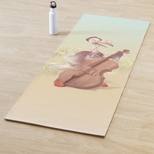 De grote kunstenaar in de lente yogamat (In situ)