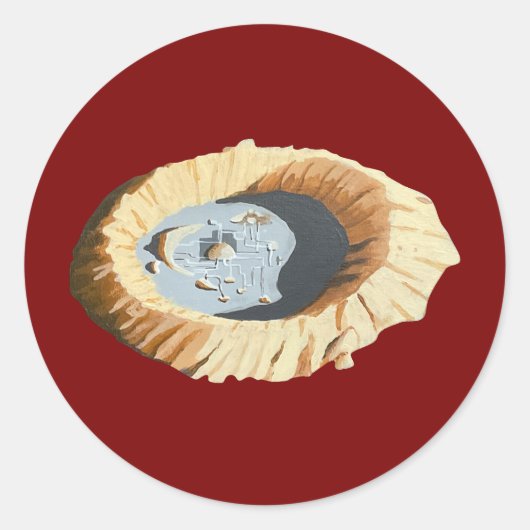 De grote lege Fallout New Vegas Ronde Sticker (Voorkant)