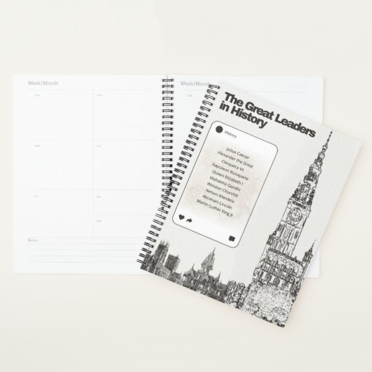 De grote leiders in de geschiedenis planner (Display)