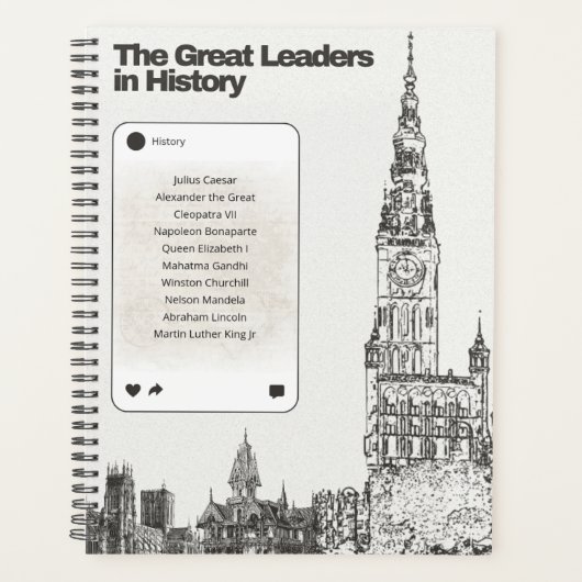 De grote leiders in de geschiedenis planner (Voorkant)