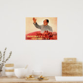 De grote lerarenvoorzitter Mao 1967 oud communisme Poster (Keuken)