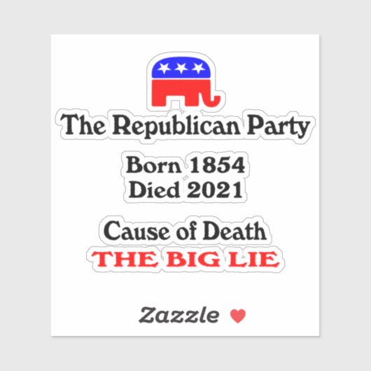 De grote lui: Republikeinse partij doodsstrijd Sticker (Vel)