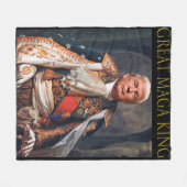 De grote Maga King Fun Trump Ultra Maga King Fleece Deken (Voorkant (Horizontaal))
