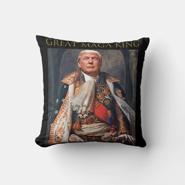De grote Maga King Fun Trump Ultra Maga King Kussen (Voorkant)
