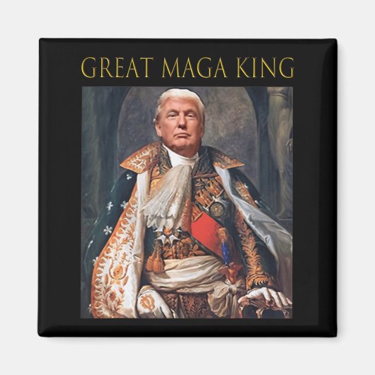 De grote Maga King Fun Trump Ultra Maga King Magneet (Voorkant)