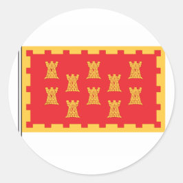 De Grote Mancuniaanse Vlag Ronde Sticker