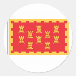 De Grote Mancuniaanse Vlag Ronde Sticker
