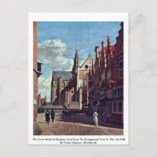 De Grote Markt in Haarlem Briefkaart (Voorkant)