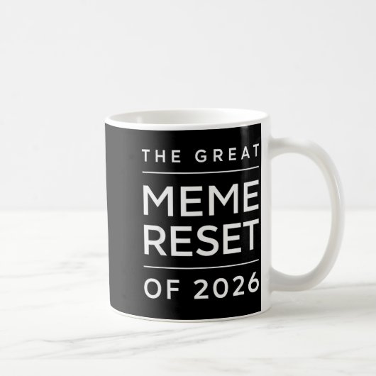 De Grote Meme Reset Van 2026 Grappige Internet Mem Koffiemok (Rechts)