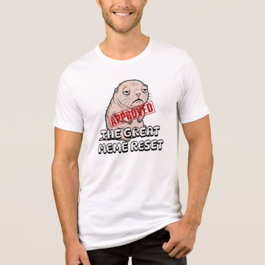 De Grote Meme Reset Verveelde Naakte Molrat Tri-Blend Shirt (Voorkant)