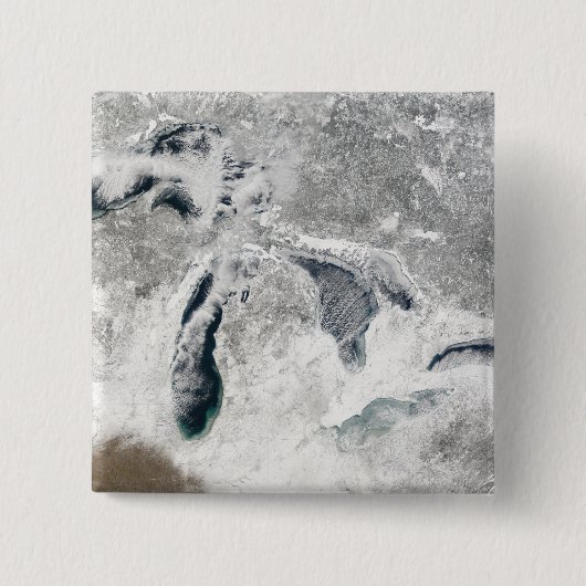 De Grote Meren 2 Vierkante Button 5,1 Cm (Voorkant)