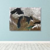 De Grote Meren 3 Canvas Afdruk (Insitu (Houten vloer))