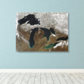 De Grote Meren 3 Canvas Afdruk (Insitu (Houten vloer))