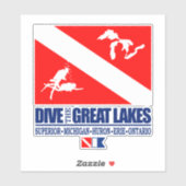 De Grote Meren duiken (sq) Sticker (Vel)