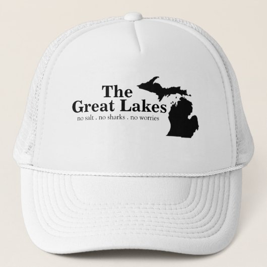De Grote Meren - geen zout, geen haaien, geen zorg Trucker Pet (Voorkant)
