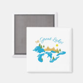 De Grote Meren Magneet (Voorkant / Achterkant)