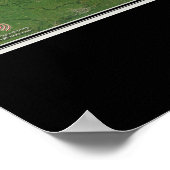 De Grote Meren van de Ruimtesatellietkaart Poster (Hoek)