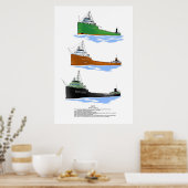 De Grote Meren vrachtschip William P. Snyder Jr. Poster (Keuken)