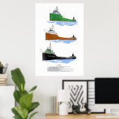 De Grote Meren vrachtschip William P. Snyder Jr. Poster (Thuiskantoor)
