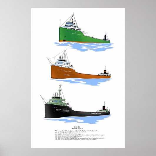 De Grote Meren vrachtschip William P. Snyder Jr. Poster (Voorkant)