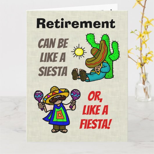 De grote Mexicaanse Kaart van de Pensionering (Gele Bloem)