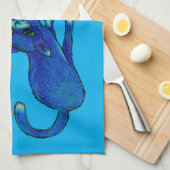 De grote miauw! theedoek (Quarter Fold)