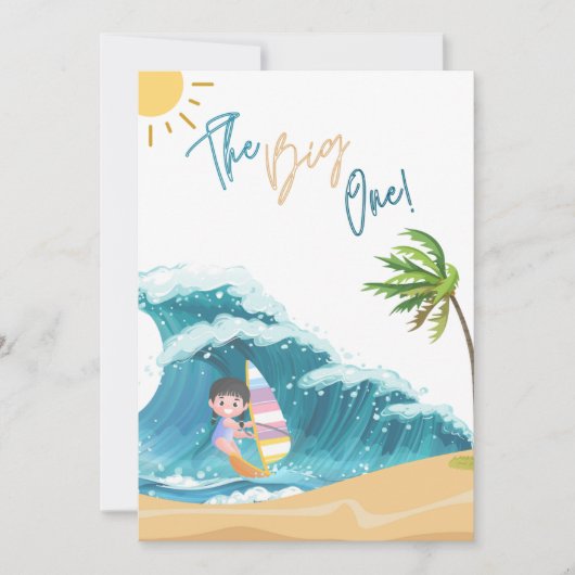 De Grote, mijn eerste verjaardag nodigt uit Kaart (Voorkant)