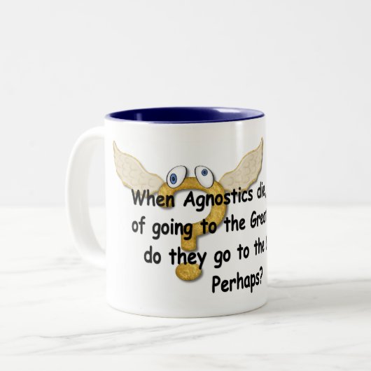 De Grote Misschien Tweekleurige Koffiemok (Voorkant links)