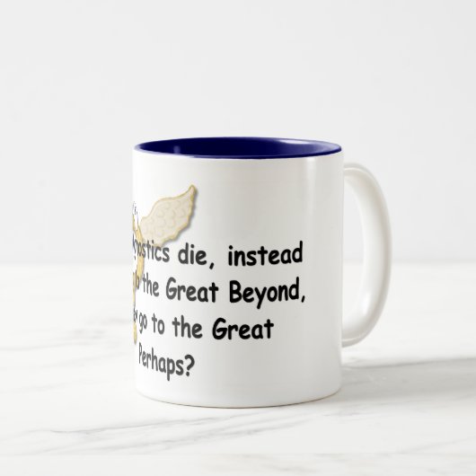 De Grote Misschien Tweekleurige Koffiemok (Voorkant rechts)