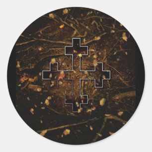 De Grote Moeder (Aarde) Māra kruis Ronde Sticker