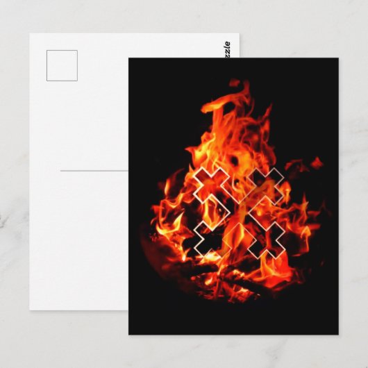 De Grote Moeder (Vuur) kruis Māra Briefkaart (Voorkant / Achterkant)