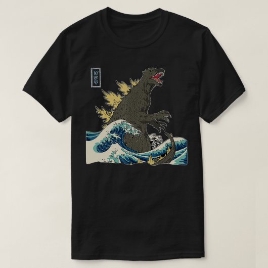 DE GROTE MONSTER VAN KANAGAWA #TeamGodzilla Wave T-shirt (Design voorkant)