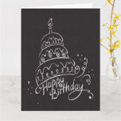 De grote Mooie Zwarte Gelukkige Kaart van de (Gele Bloem)