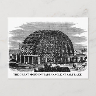 De Grote Mormon Tabernacle bij het Salt Lake Briefkaart