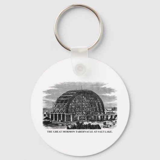 De Grote Mormon Tabernacle bij het Salt Lake Sleutelhanger (Voorkant)
