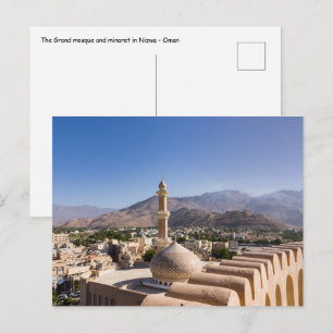 De Grote moskee en de minaret in Nizwa - Oman Briefkaart