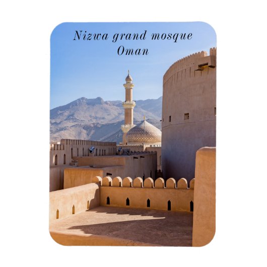 De Grote moskee en de minaret in Nizwa - Oman Magneet (Verticaal)