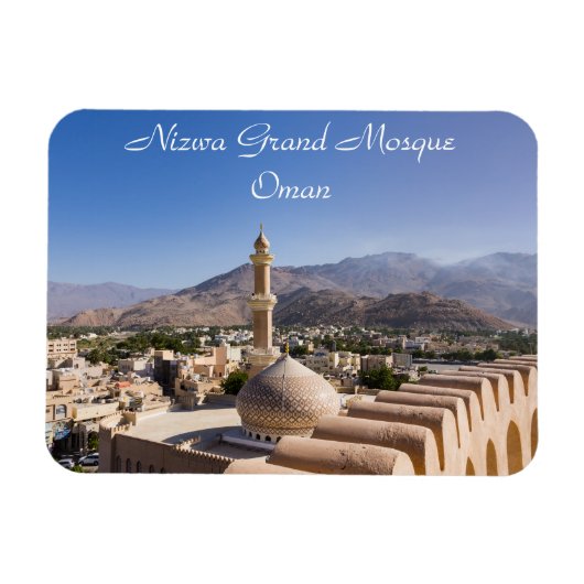 De Grote moskee en de minaret in Nizwa - Oman Magneet (Horizontaal)