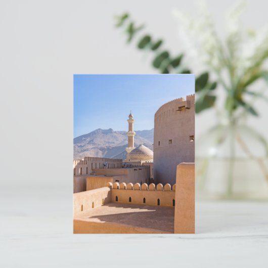 De Grote moskee en minaret in Nizwa - Oman Briefkaart (Staand voorkant)
