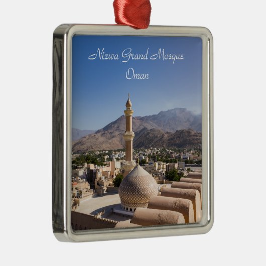 De grote moskee en minaret in Nizwa - Oman Metalen Ornament (Rechts)