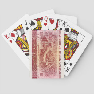 De Grote Muur aan de achterkant van de Chinese rek Pokerkaarten