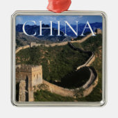 De Grote Muur | Jinshanling, China Metalen Ornament (Voorkant)